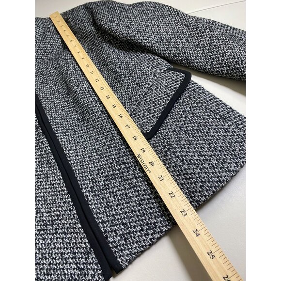 Lafayette 148 New York Wool Cashmere Camel Hair Tweed Jacket Size 12 Gray Black - Picture 6 of 16